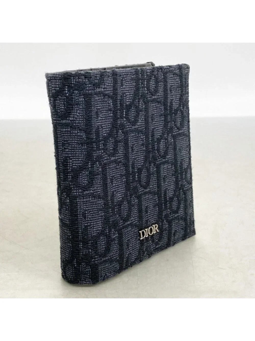 Dior Bill Purse Oblique Canvas Black Silver Wallet